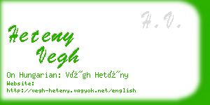 heteny vegh business card